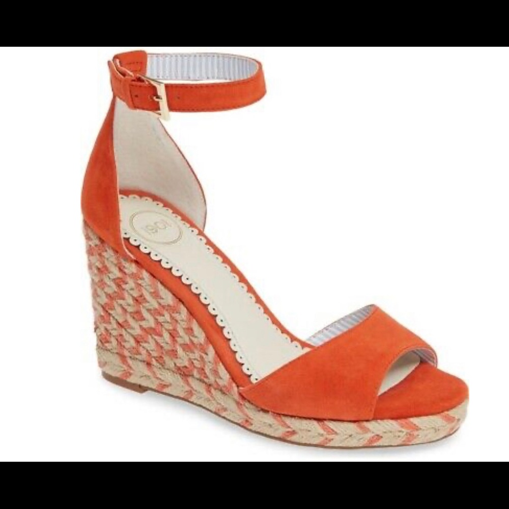 1901 Nadine Espadrille Wedge Ankle Strap Suede